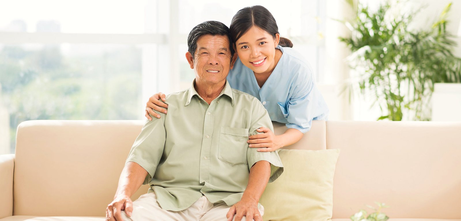 caretacker with an elderly man